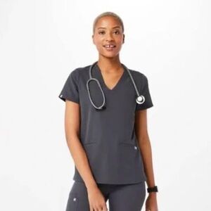 Figs Night Sky Casma Three-Pocket Scrub Top